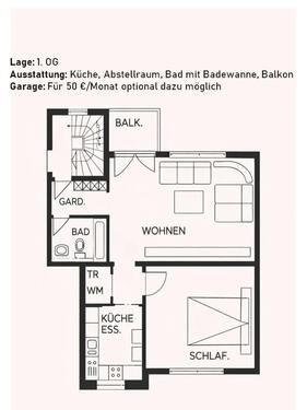 Foto - 2 Zimmer Etagenwohnung zur Miete in Ellwangen (Jagst)