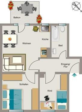 Foto - 2.5 Zimmer Etagenwohnung zur Miete in Bottrop