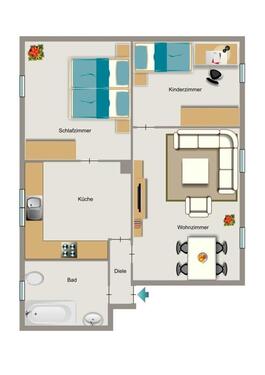 Foto - 3.5 Zimmer Erdgeschoßwohnung zur Miete in Oberhausen