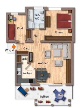 Foto - 3 Zimmer Etagenwohnung zur Miete in Sinsheim