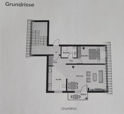 Foto - **Anfragestopp** Helle 2,5-Zimmer-DG-Wohnung mit Balkon