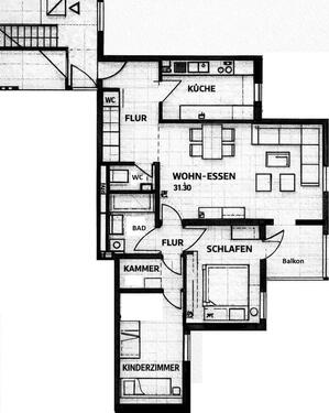 Foto - Nachmieter für 3 Zimmer Wohnung Bietigheim Buch mit Balkon