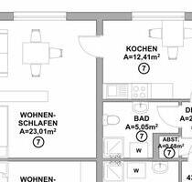 Schöne kleine Eigentumswohnung - 87.000,00&nbsp;EUR Kaufpreis, ca.&nbsp; 44,00&nbsp;m&sup2; in Frankenberg (Eder) (PLZ: 35066)