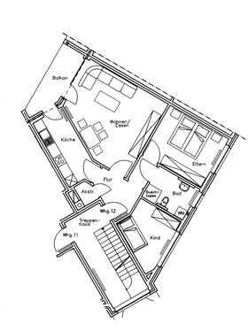 Foto - 2 Zimmer Dachgeschoßwohnung zur Miete in Sögel