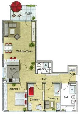 Foto - Neuwertige 4-Zimmer-Wohnung mit Loggia, TG-Stellplatz und Aufzug