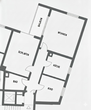 Foto - 3-Zimmer-Wohnung mit Südbalkon in Offenburg provisionsfrei