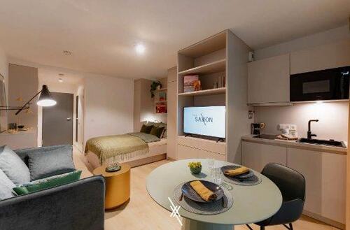 Foto - Modernes+helles 1-Zimmer Apartment,11. Stock mit Stadtwald-Blick