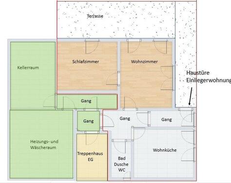 Foto - 2-Zimmer Wohnung - 600,00&nbsp;EUR Kaltmiete, ca.&nbsp; 65,00&nbsp;m&sup2;