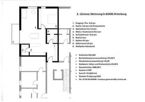 Foto - 2 Zimmer-Wohnung in 94496 Ortenburg