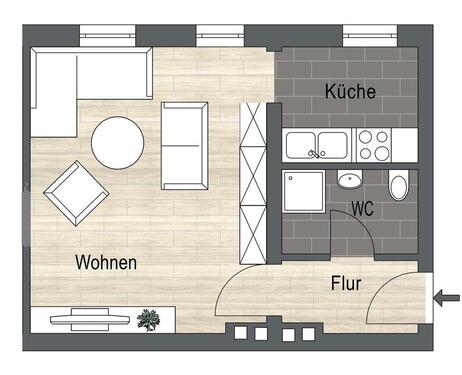 Foto - Etagenwohnung zur Miete in Magdeburg