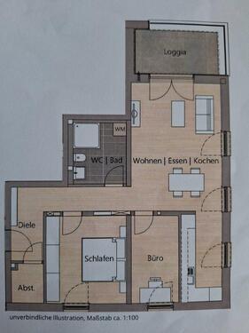 Foto - Helle 3 Zimmerwohung mit Loggia zu vermieten