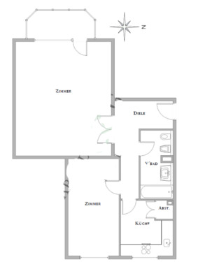 Foto - 2 Zimmer Etagenwohnung zur Miete in Hamburg