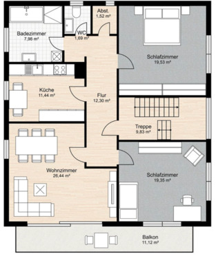 Foto - 3 Zimmer Etagenwohnung zur Miete in Friedrichsdorf