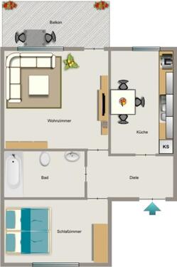 Foto - 2.5 Zimmer Erdgeschoßwohnung zur Miete in Oberhausen