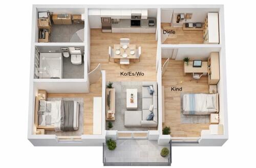 Foto - 2 Zimmer Erdgeschoßwohnung in Merzig