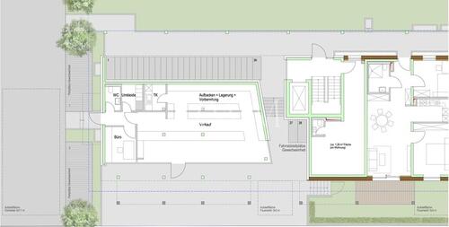 Foto - Neubau-Gewerbefläche Bäckerei (KFW 55) mit Stellplätzen nahe Scharnhauser Park