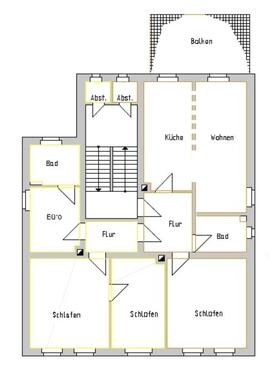 Foto - große 4-Zimmerwohnung mit zwei Badezimmer & Balkon