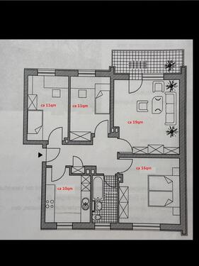 Foto - 4 Zimmer KDB Balkon 650€ Kaltmiete