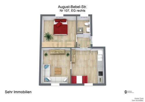 Foto - Gemütliche 2-Raum-Wohnung in ruhiger Lage