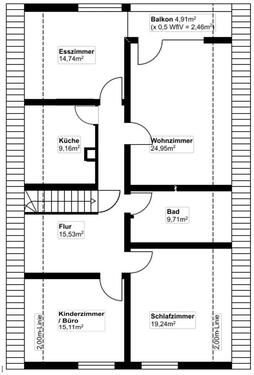 Foto - 4-Zimmer Dachgeschosswohnung mit Balkon in Bad Schönborn