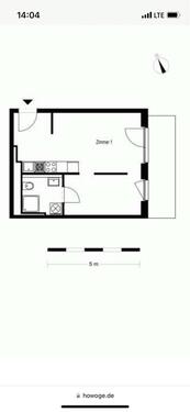 Foto - 1 Zimmer Wohnung möbliert zur Untermiete 