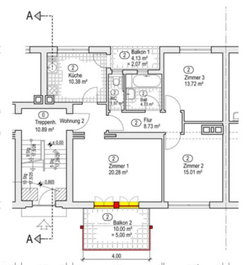 Foto - 3 Zimmer Wohnung in Freiburg Stühlinger nahe der Uni ideal als WG