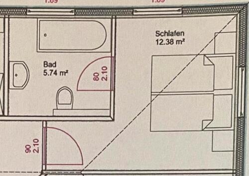 Foto - 1 Zimmer Etagenwohnung zur Miete in Brück