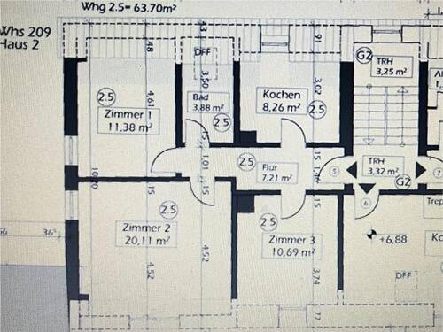 Foto - Helle 3-Zimmer Wohnung mit Balkon in Rheinhausen - ab 01.02.2026