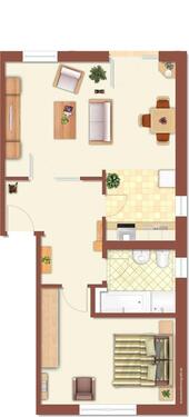 Foto - 2 Zimmer Etagenwohnung zur Miete in Neustrelitz