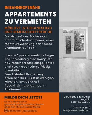 Foto - Möbliertes Zimmer mit eigenem Bad, ca. 15 m²