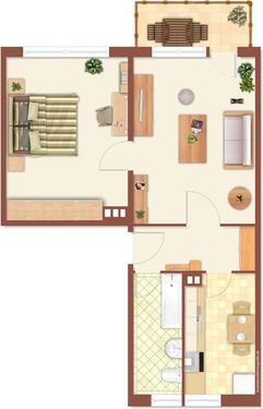 Foto - 2 Zimmer Etagenwohnung zur Miete in Neustrelitz