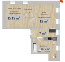 2,5-Raum Wohnung zu vermieten - 378,00&nbsp;EUR Kaltmiete, ca.&nbsp; 50,40&nbsp;m&sup2; in Dippoldiswalde (PLZ: 01744)