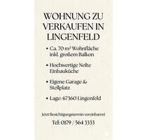 Eigentumswohnung zu verkaufen - 225.000,00&nbsp;EUR Kaufpreis, ca.&nbsp; 68,00&nbsp;m&sup2; in Lingenfeld (PLZ: 67360)