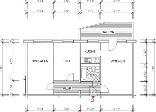 Foto - 3 Zimmer Etagenwohnung zur Miete in Chemnitz