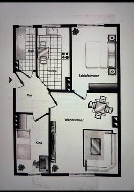 Foto - 3 Zimmer Wohnung - 840,00&nbsp;EUR Kaltmiete, ca.&nbsp; 60,00&nbsp;m&sup2;
