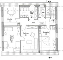 Dachgeschosswohnung im Herzen Rhedes mit Spitzboden und Garage