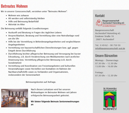 Foto - 2 Zimmer Etagenwohnung zur Miete in Meppen