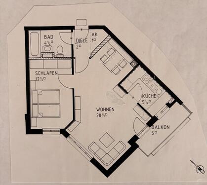 Foto - 2 Zimmer Etagenwohnung zum Kaufen in Erding
