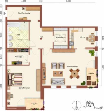 Foto - 2 Zimmer Etagenwohnung zur Miete in Prenzlau