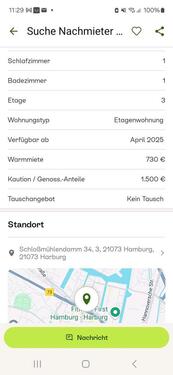 Foto - 1 zimmer Wohnung in harburg - 750,00&nbsp;EUR Kaltmiete, ca.&nbsp; 20,00&nbsp;m&sup2;