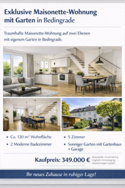 Foto - Exklusive Maisonette-Wohnung mit großem Garten Essen Bedingrade
