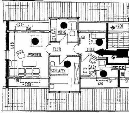 Foto - Klinikums-Uninähe - 2-Zimmer-DG-Whg. in GÖ-Weende