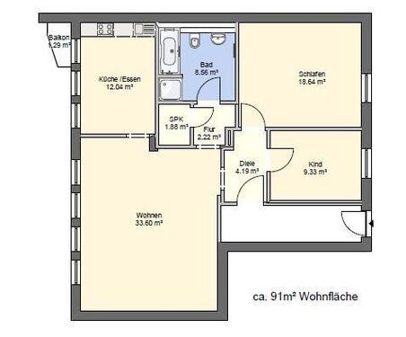 Foto - 3 Zimmer Etagenwohnung zur Miete in Sankt Ingbert