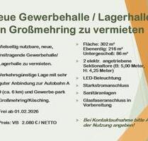 Neue Lagerhalle in Großmehring gewerblich zu vermieten