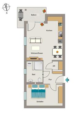 Foto - 2 Zimmer Etagenwohnung zur Miete in Bochum