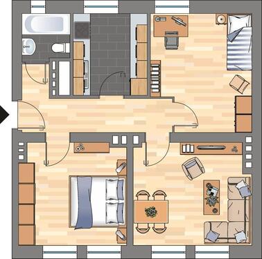 Foto - Erdgeschoßwohnung in Kiel zur Miete