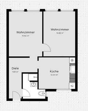 Foto - Kernsanierte 2-Zimmer-Wohnung am Marktplatz von Bad Hersfeld