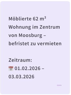 Foto - Möblierte 62 m² Wohnung zur Kurzzeitmiete im Zentrum von Moosburg