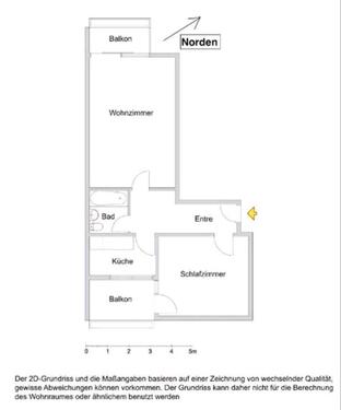Foto - 2-Zimmer- Whg. mit 2 Balkon - Perfekt für 2er-WG (Neugründung)