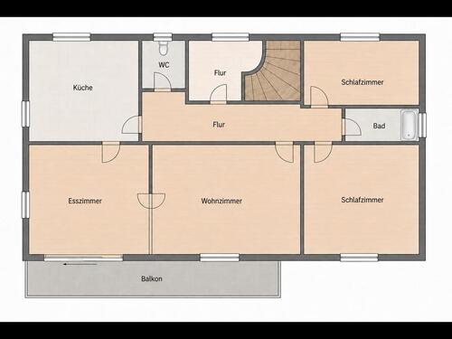 Foto - Helle 3,5-Zimmer Wohnung mit großem Balkon